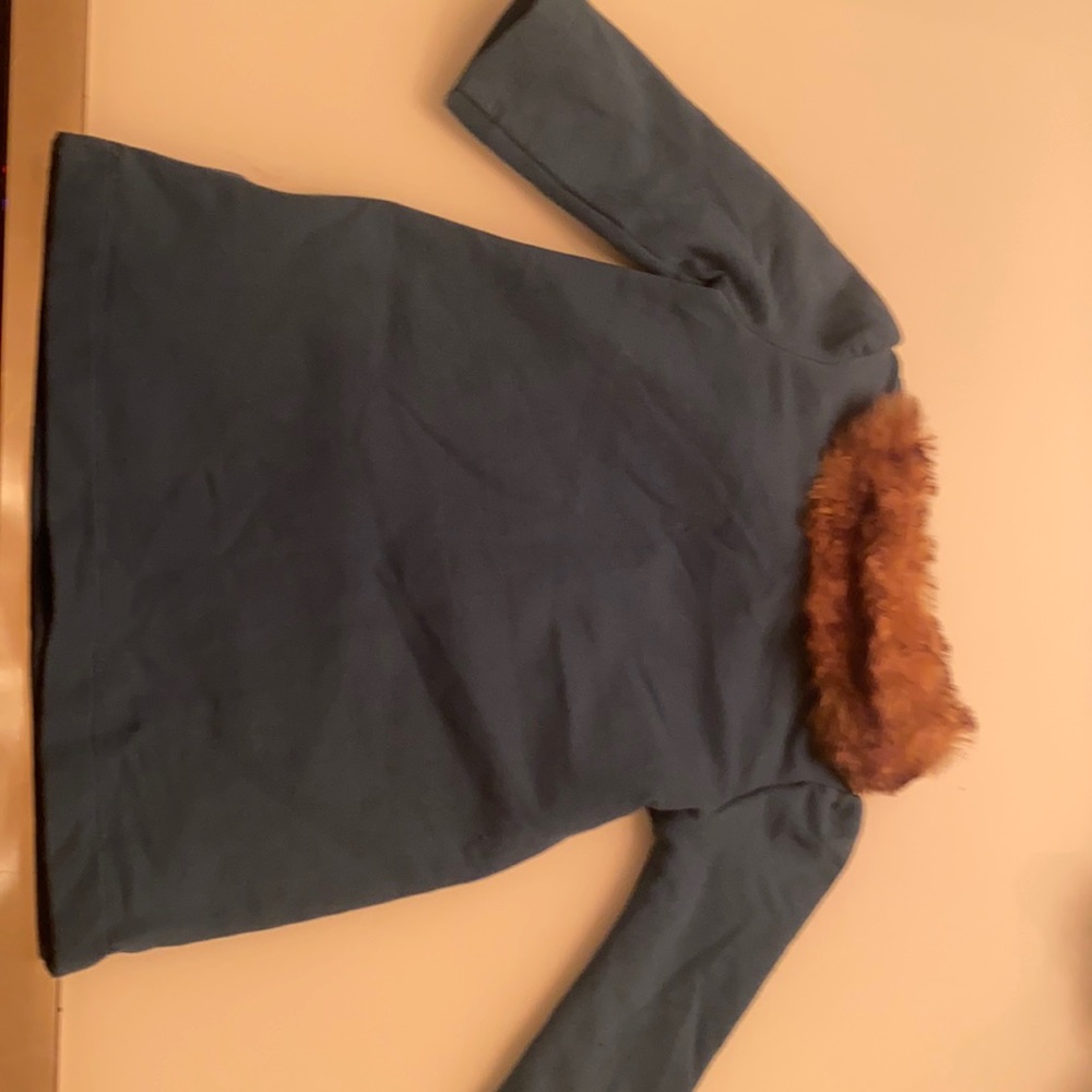 Green fur dress